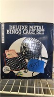 Deluxe metal bingo cage set