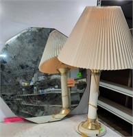 Table Lamp, 24" Octagon Mirror