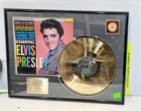 Elvisn Presley Gold Plated Record Million Seller