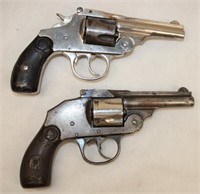2 Iver Johnson Owl Head .32 cal. pistols, Antique