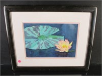 "Pink Water Lilly" painting