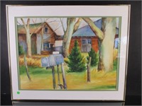 "Mail Boxes" painting