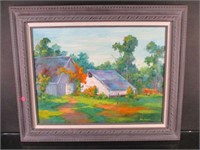 "White Barn" painting