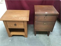 End Table And File Cabinet