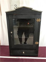 Antique Wall Corner Cabinet With Drawer