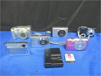 (6) Cameras Nikon, Canon, Sony, Samsung