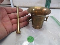 Vintage Brass Mortar & Pestle (2&3/8")