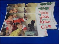 3 Coca-Cola Santa advertising 19 1/2 x 11"