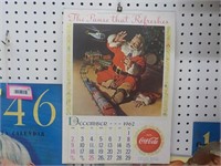 1963 Coca-Cola calendar 12 x 17"