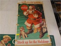 Coca-Cola Santa advertising 16 x 27"