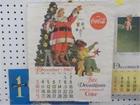1968 Coca-Cola calendar 13 x 15 1/2"