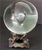 Large Crystal Gazing Ball w/stand