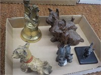 metal and other dog figures 2-5" high