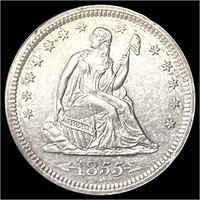 1855 Arrows Seated Liberty Quarter UNCIRCULATED