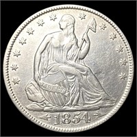 1854 Arrows Seated Liberty Half Dollar