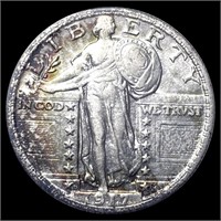 1917-D Standing Liberty Quarter NEARLY UNC