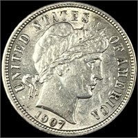 1907 Barber Dime UNCIRCULATED