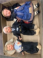 3 VINTAGE ROZETTA DOLLS