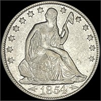 1854-O Arrows Seated Liberty Half Dollar NEAR UNC