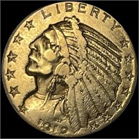 1912-S $5 Gold Half Eagle UNCIRCULATED