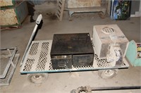 4' Yard Cart and metal Cabinet, Heat Exchanger