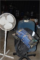Oscillating floor fan, computer fan & Office Chair
