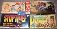 (5) Vintage Board & Card Games: Risk Stop Thief+