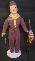 1940's Boy/Cub Scout Composition Doll 14.5"