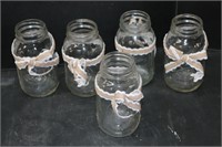 Lot of Decorated Canning Jars