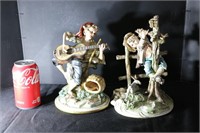 Two Repouse Figurines from Italy