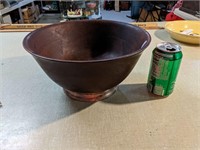 Vintage Walnut Bowl w/Sterling Silver Band