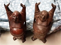 ANTIQUE CHINESE HAND CRAVED WOODEN BUDDHA  LOT