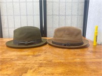 Pair of Vintage Fedora Style Hats