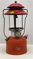 1974 RED COLEMAN GAS LANTERN MISSING GLOBE