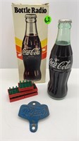 COCA COLA AM RADIO W/BOX BOTTLE OPENER 5 TOY CS