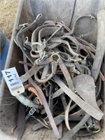 Group of leather harness pieces