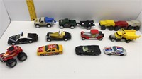 13 PC MISC. DIE CAST & PLASTIC TRUCKS & CARS