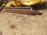 Large I-beam & (2) pieces railroad iron