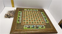 PERSIAN HANDMADE BACKGAMMON & CHECKERS SET 17X17