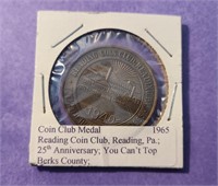 Reading Coin Club Medal
