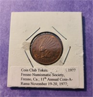 Fresno Numismatic Society Coin Club Token