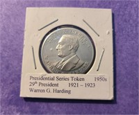 Presidential Series Token Warren G. Harding