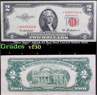 *Star Note* 1953A $2 Red Seal United States Note G