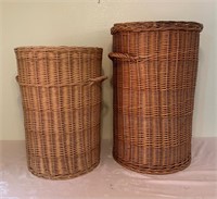 2 Wicker Laundry Baskets