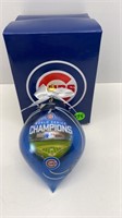 CHICAGO CUBS ILLUMINATED GLASS ORNAMENT IN BOX