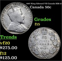 1907 King Edward VII Canada Half Dollar 50c KM-12