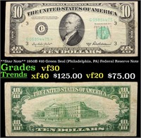 **Star Note** 1950B $10 Green Seal (Philadelphia,