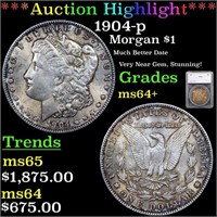 ***Auction Highlight*** 1904-p Morgan Dollar $1 Gr