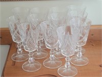 Group of crystal glasses