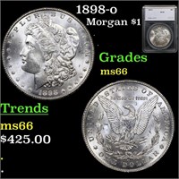 1898-o Morgan Dollar $1 Graded ms66 By SEGS